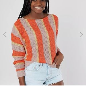 Striped dolman sweater